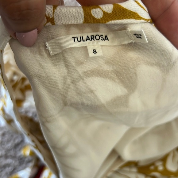 Tularosa Marshall Dress in Marigold Floral Mini Small V-neck Button Down - Picture 11 of 12